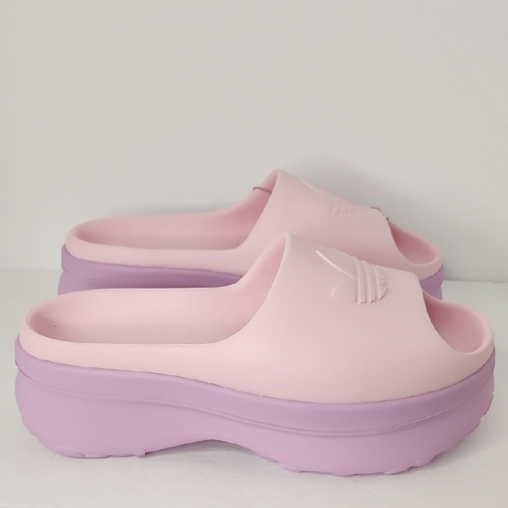 adidas Pink and Purple Platform Mules